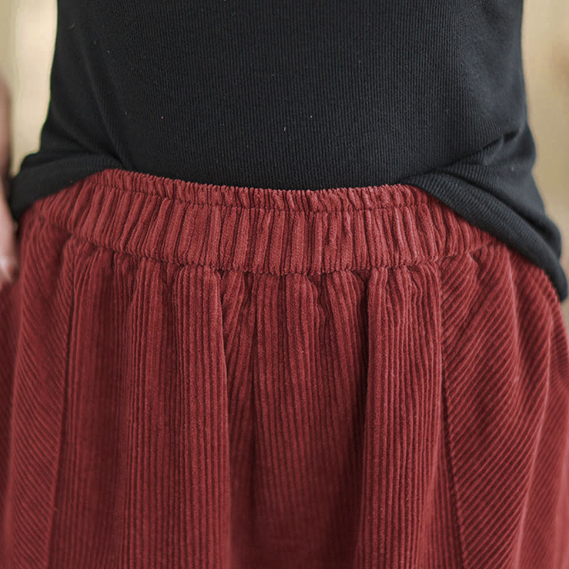 Pantaloni harem da donna in velluto a coste con tasche e elastico in vita, modello Buddha Stones - image 18