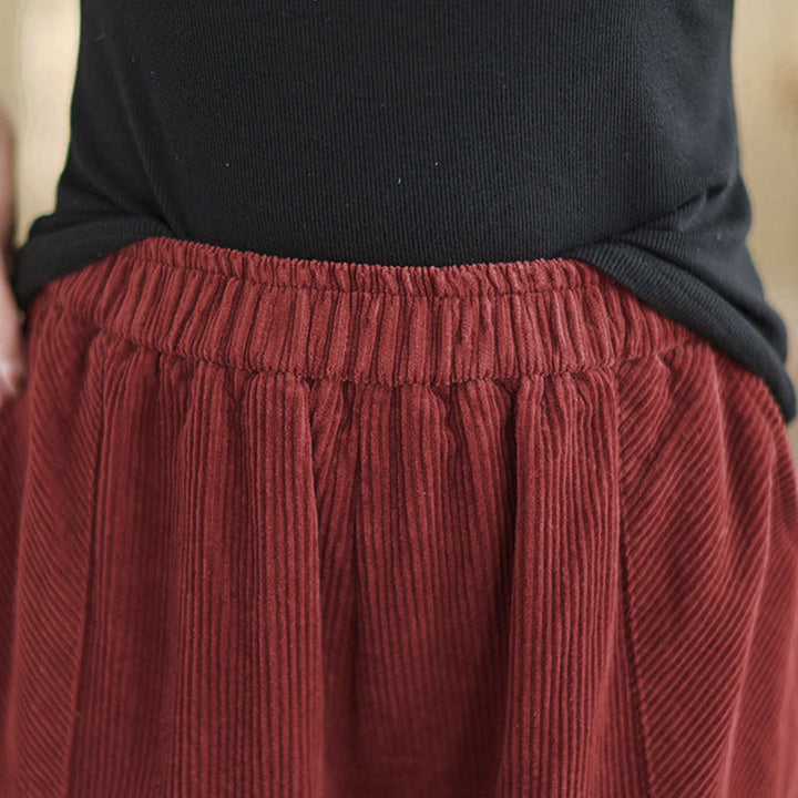 Pantaloni harem da donna in velluto a coste con tasche e elastico in vita, modello Buddha Stones - image 18