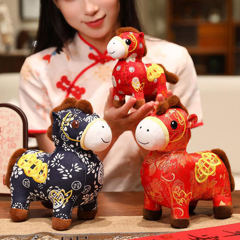 Buddha Stones Anno del Cavallo Monete di Rame Peluche Decorazione per la Casa - image 14