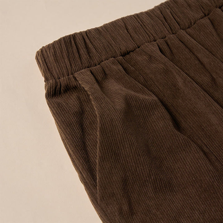 Pantaloni da donna in velluto a coste color puro Buddha Stones con tasche - image 6