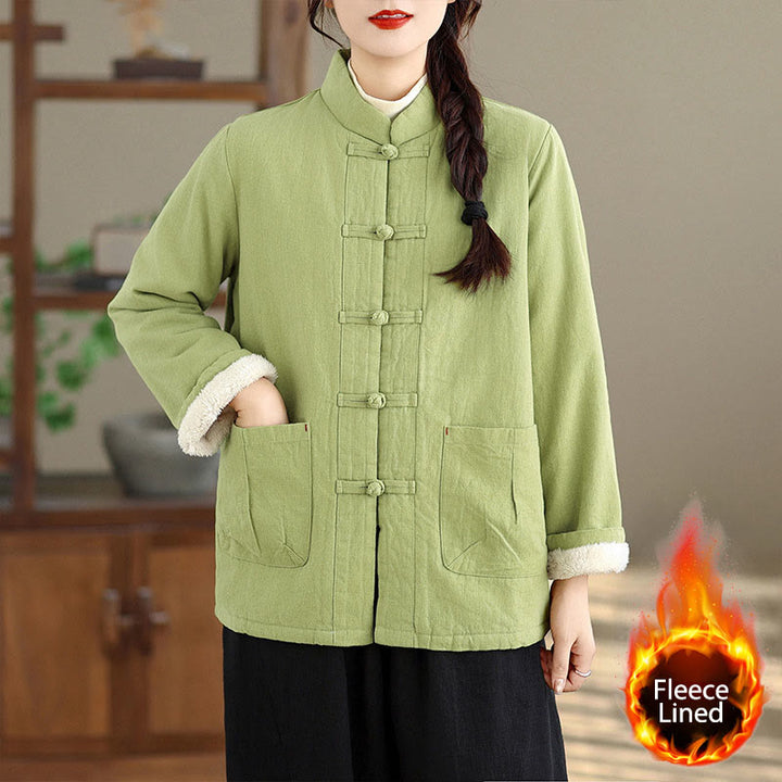 Giacca termica da donna a maniche lunghe con tasche, imbottita in cotone, con bottoni, modello Buddha Stones - Verde chiaro - US14, UK/AU18, EU46 (2XL) - image 15