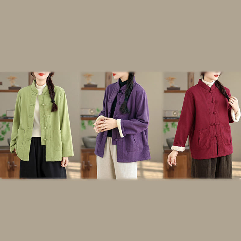 Giacca termica da donna a maniche lunghe con tasche, imbottita in cotone, con bottoni, modello Buddha Stones - image 29