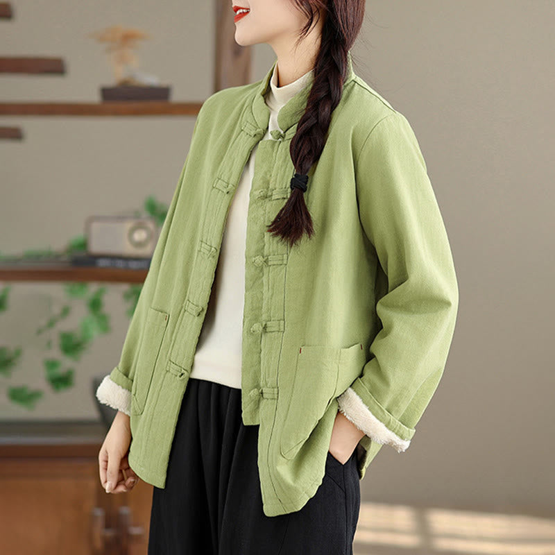 Giacca termica da donna a maniche lunghe con tasche, imbottita in cotone, con bottoni, modello Buddha Stones - image 17