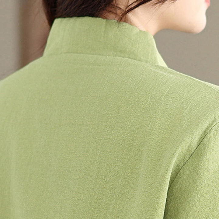 Giacca termica da donna a maniche lunghe con tasche, imbottita in cotone, con bottoni, modello Buddha Stones - image 22