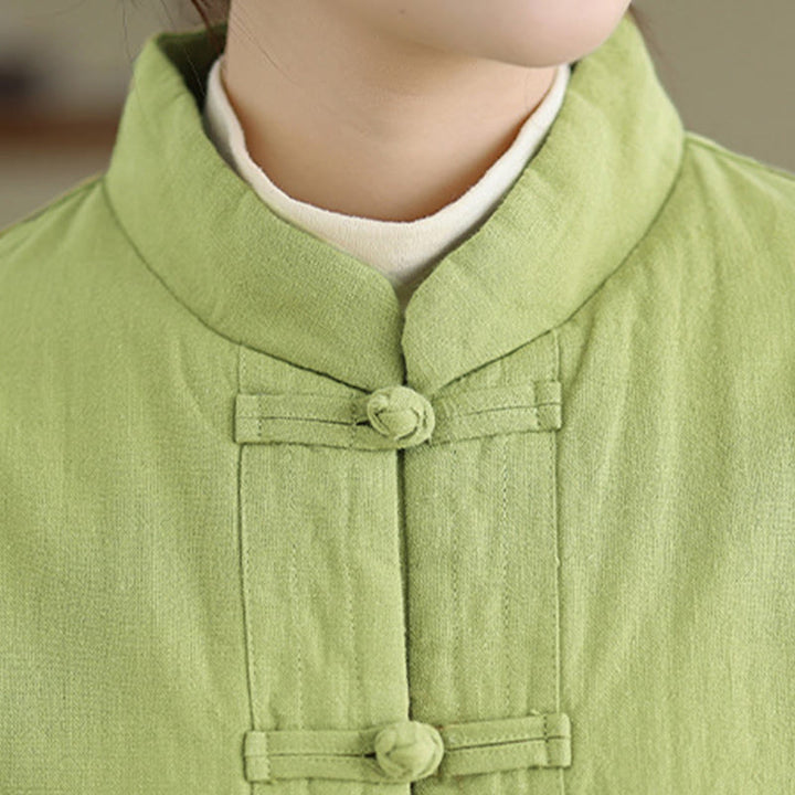 Giacca termica da donna a maniche lunghe con tasche, imbottita in cotone, con bottoni, modello Buddha Stones - image 21