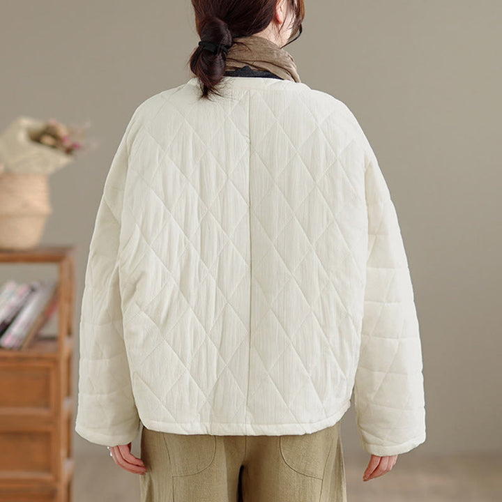 Giacca da donna Buddha Stones Tai Chi Zen a maniche lunghe, imbottita in cotone, con tasche - image 19