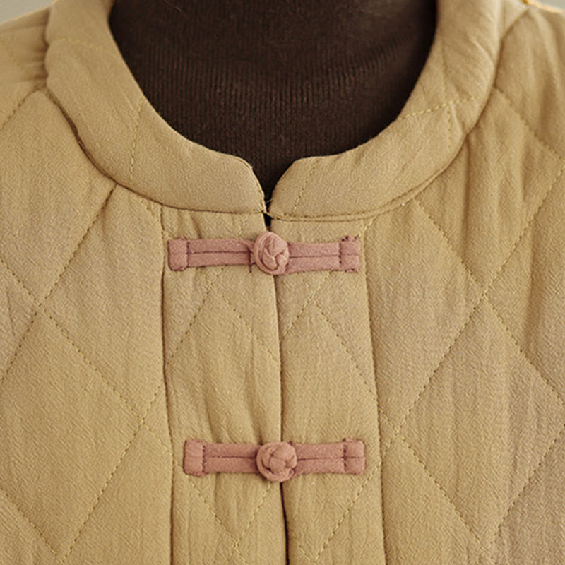 Giacca da donna Buddha Stones Tai Chi Zen a maniche lunghe, imbottita in cotone, con tasche - image 12