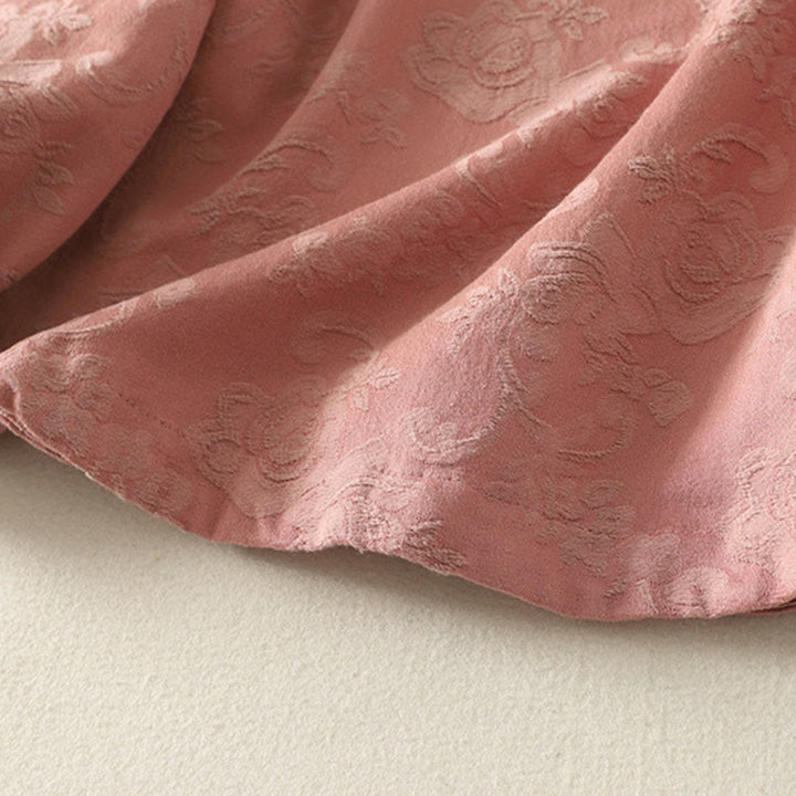 Camicia da donna in cotone a maniche lunghe Zen con motivo jacquard semplice primaverile Buddha Stones - image 18