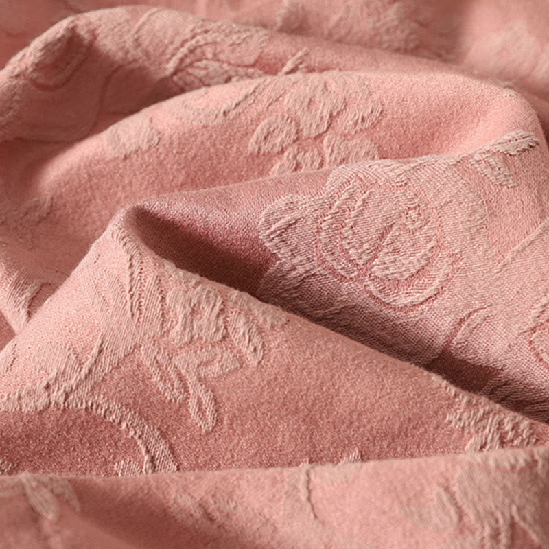 Camicia da donna in cotone a maniche lunghe Zen con motivo jacquard semplice primaverile Buddha Stones - image 16