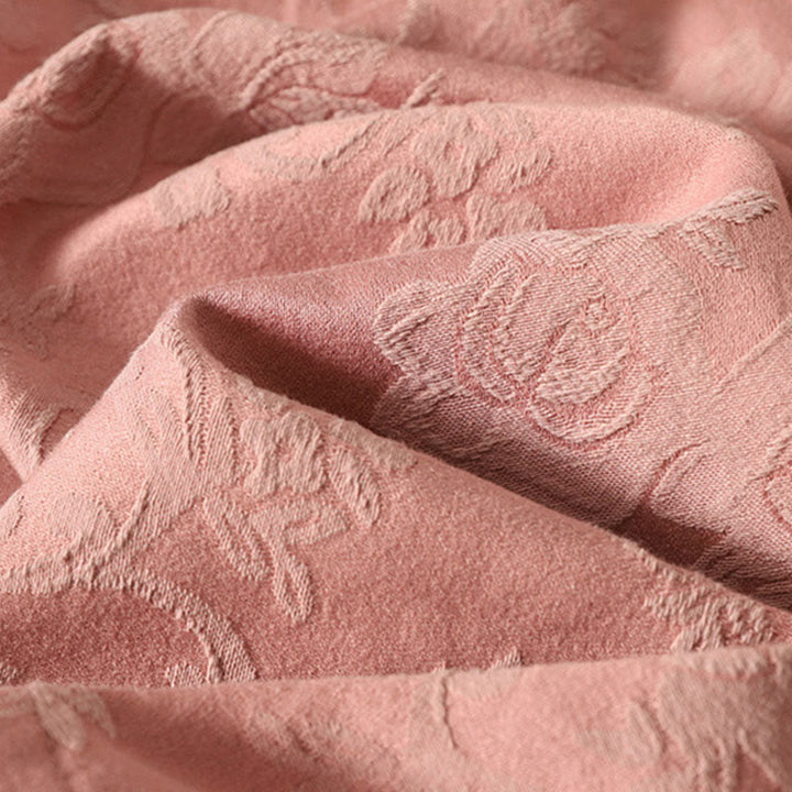 Camicia da donna in cotone a maniche lunghe Zen con motivo jacquard semplice primaverile Buddha Stones - image 16