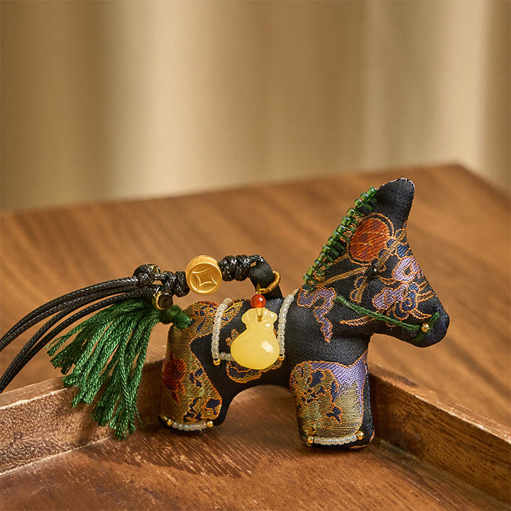 Decorazione da appendere con motivo a giglio in broccato di seta Buddha Stones, Anno del cavallo - image 2