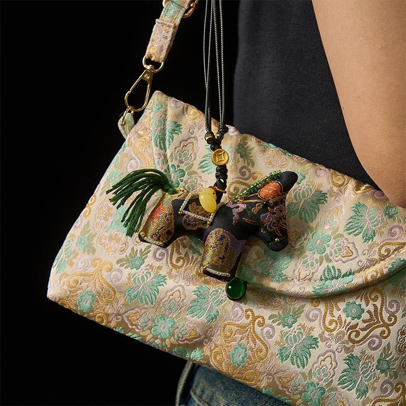 Decorazione da appendere con motivo a giglio in broccato di seta Buddha Stones, Anno del cavallo - image 4