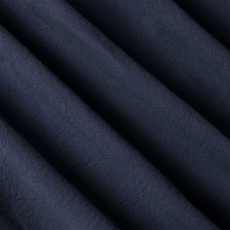 Camicia da donna in cotone con colletto rialzato, maniche lunghe, bottoni etnici a forma di rana, con tasche Buddha Stones - image 27