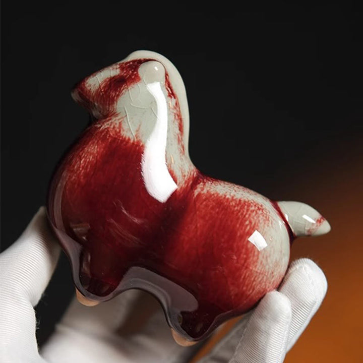 Buddha Stones Anno del Cavallo Ceramica Prosperità Decorazione per la casa - image 3