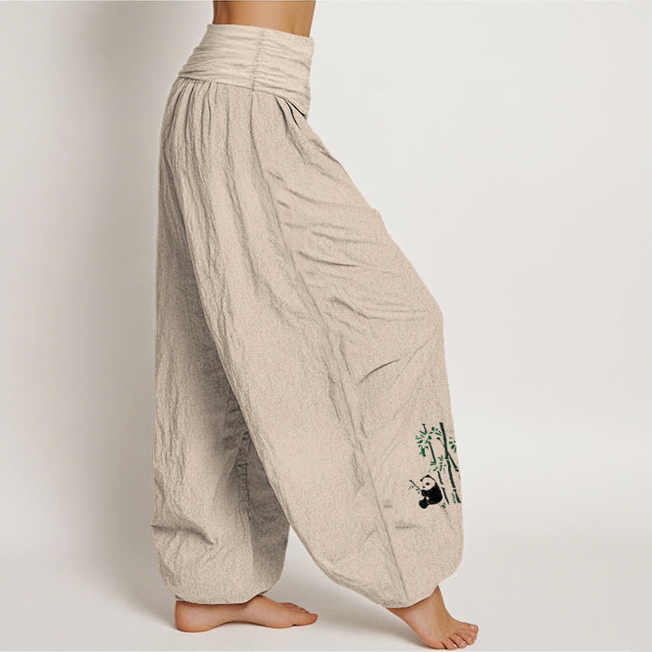 Pantaloni harem da donna in puro cotone con elastico in vita e motivo a Buddha Stones - image 13