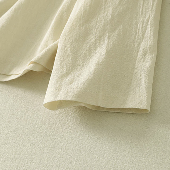 Camicia da donna in cotone a maniche lunghe con bottoni a rana sul davanti asimmetrici Buddha Stones - image 13