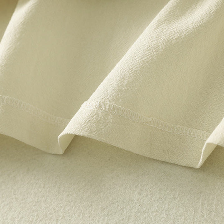 Camicia da donna in cotone a maniche lunghe con bottoni a rana sul davanti asimmetrici Buddha Stones - image 15