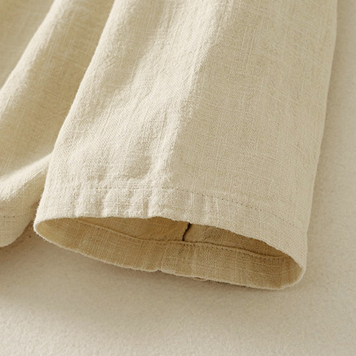 Camicia da donna in cotone e lino Zen con bottoni cinesi e maniche lunghe, motivo Buddha Stones - image 13