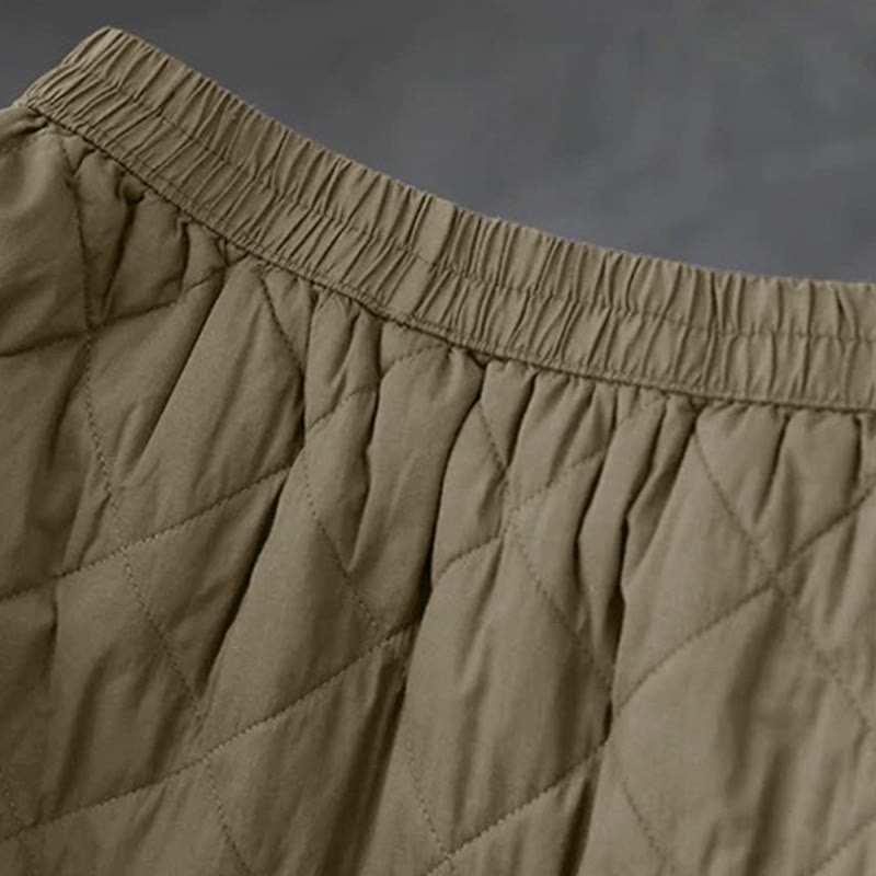 Gonna da donna Buddha Stones in cotone imbottito termico, lunghezza 7-8, con tasche - image 4