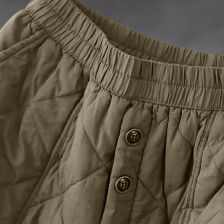 Gonna da donna Buddha Stones in cotone imbottito termico, lunghezza 7-8, con tasche - image 3