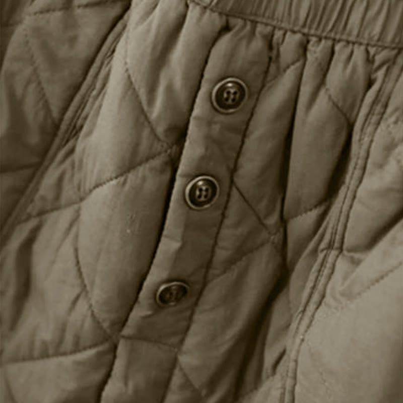 Gonna da donna Buddha Stones in cotone imbottito termico, lunghezza 7-8, con tasche - image 5