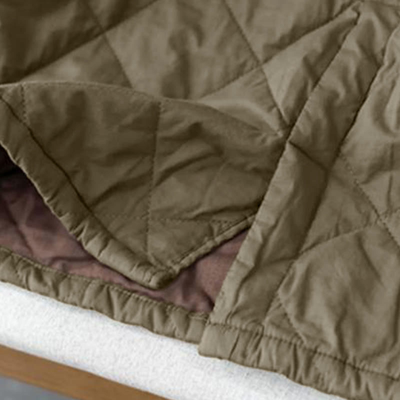 Gonna da donna Buddha Stones in cotone imbottito termico, lunghezza 7-8, con tasche - image 7