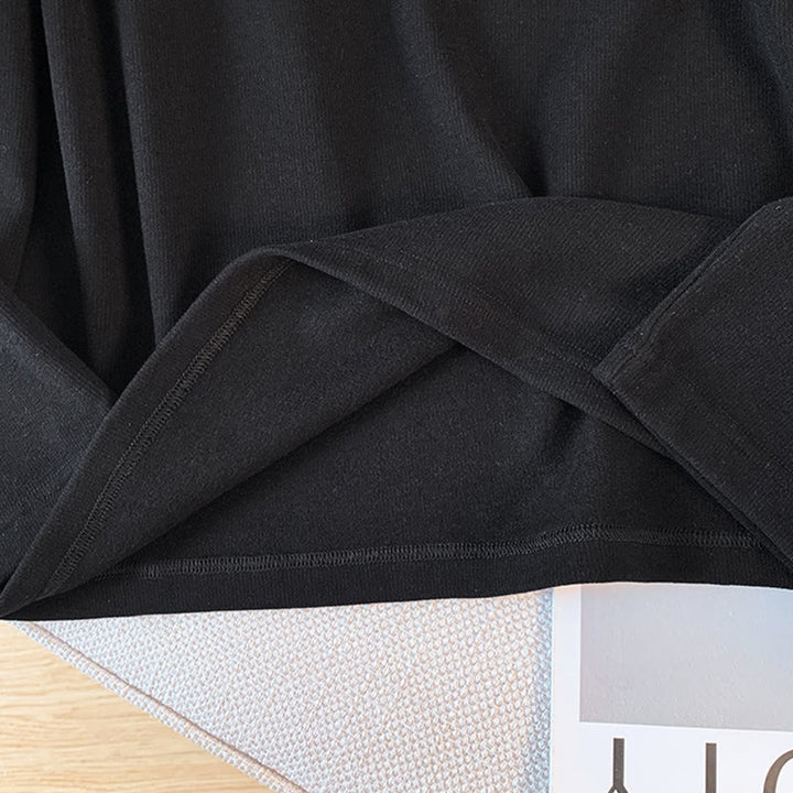 Camicia da donna in cotone a maniche lunghe con colletto rialzato e bottoni a rana, tinta unita, motivo Buddha Stones Spring - image 34