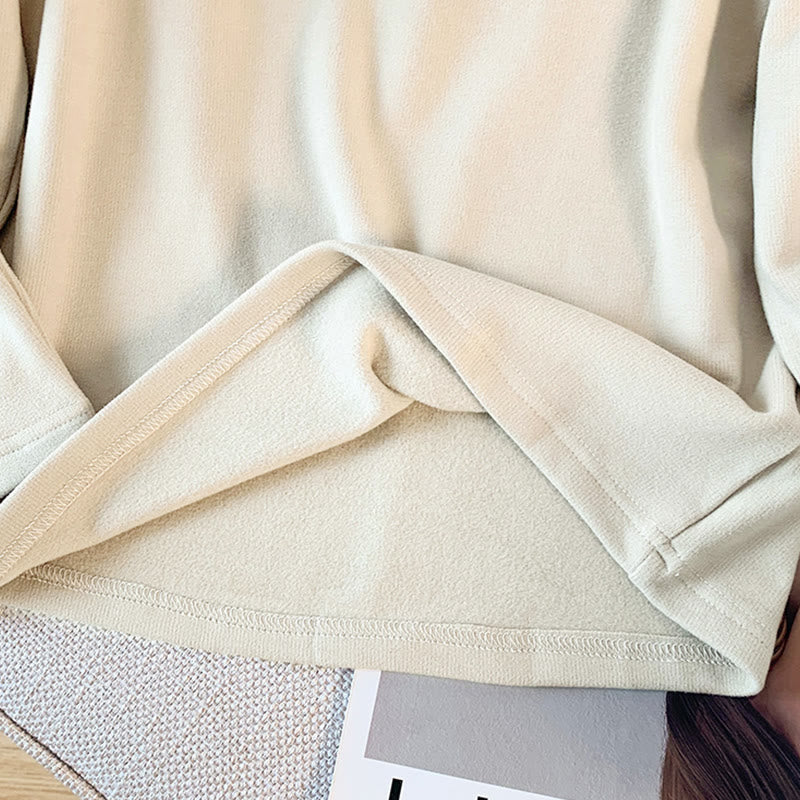 Camicia da donna in cotone a maniche lunghe con colletto rialzato e bottoni a rana, tinta unita, motivo Buddha Stones Spring - image 12