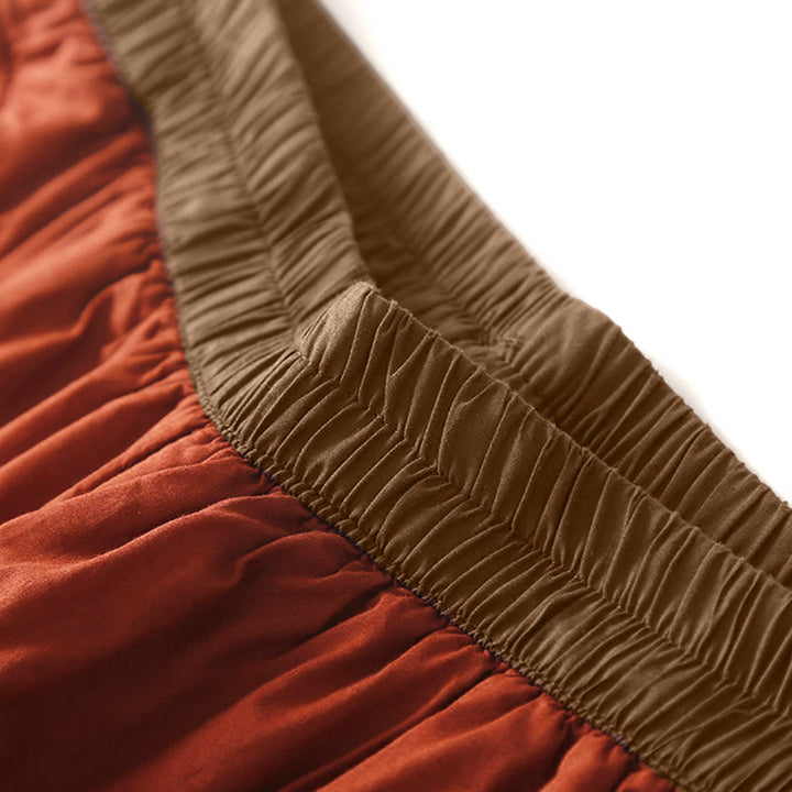 Pantaloni harem spessi con elastico in vita e tasche, modello invernale semplice da donna Buddha Stones - image 8