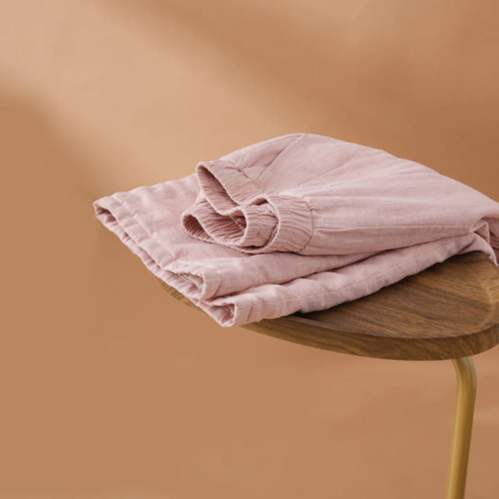 Pantaloni a gamba larga da donna in cotone termico invernale Buddha Stones con tasche - image 3