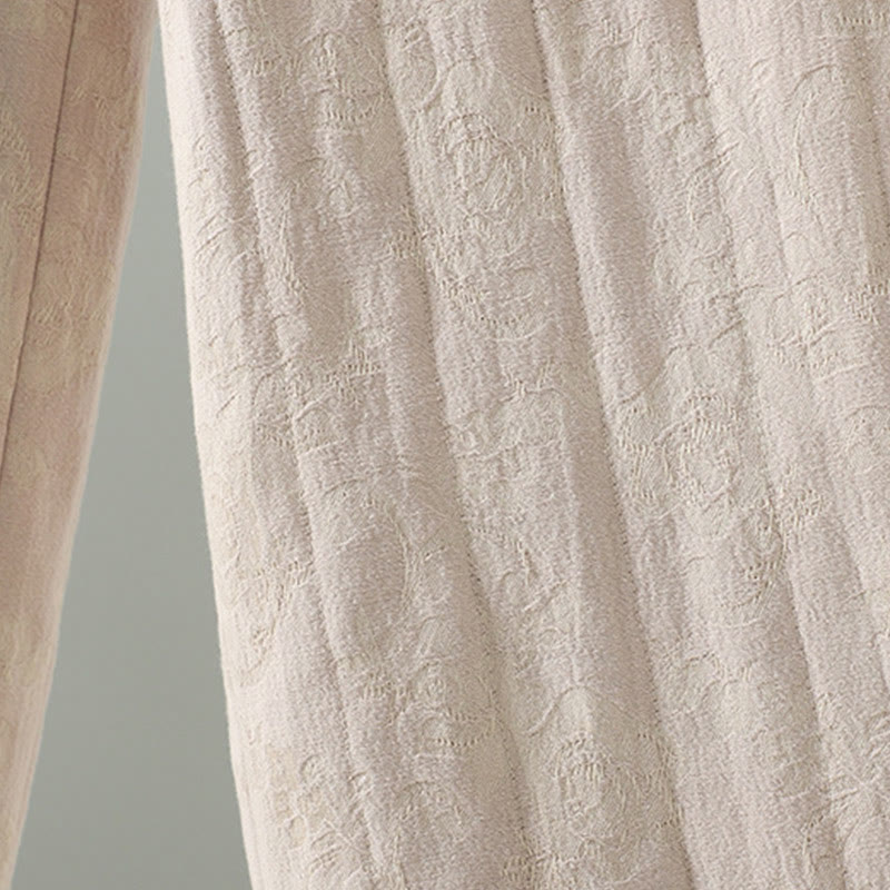 Pantaloni termici alla caviglia con tasche e gamba larga, imbottiti in cotone jacquard Buddha Stones da donna - image 17