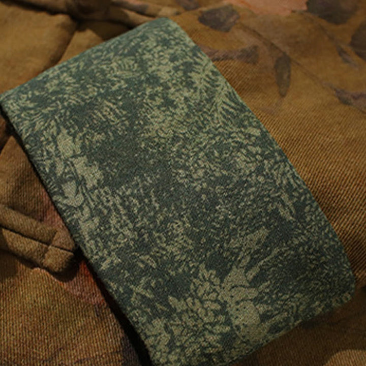 Giacca da uomo in cotone a maniche lunghe con bottoni cinesi a forma di rana, motivo floreale stampato primaverile Buddha Stones - image 22