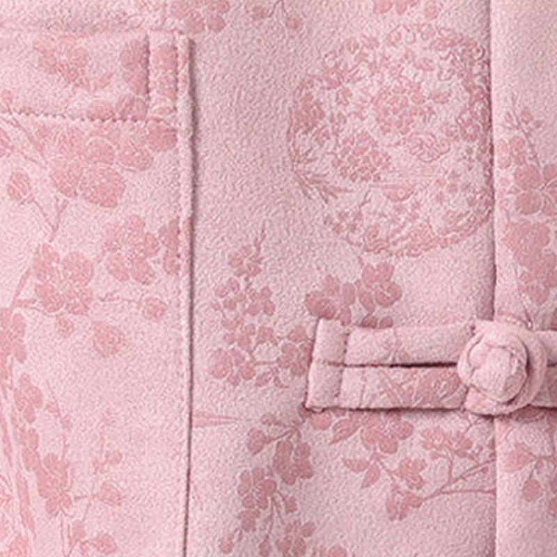 Giacca da uomo in cotone a maniche lunghe con bottoni a rana in bambù e jacquard Buddha Stones Fall con tasche - image 16