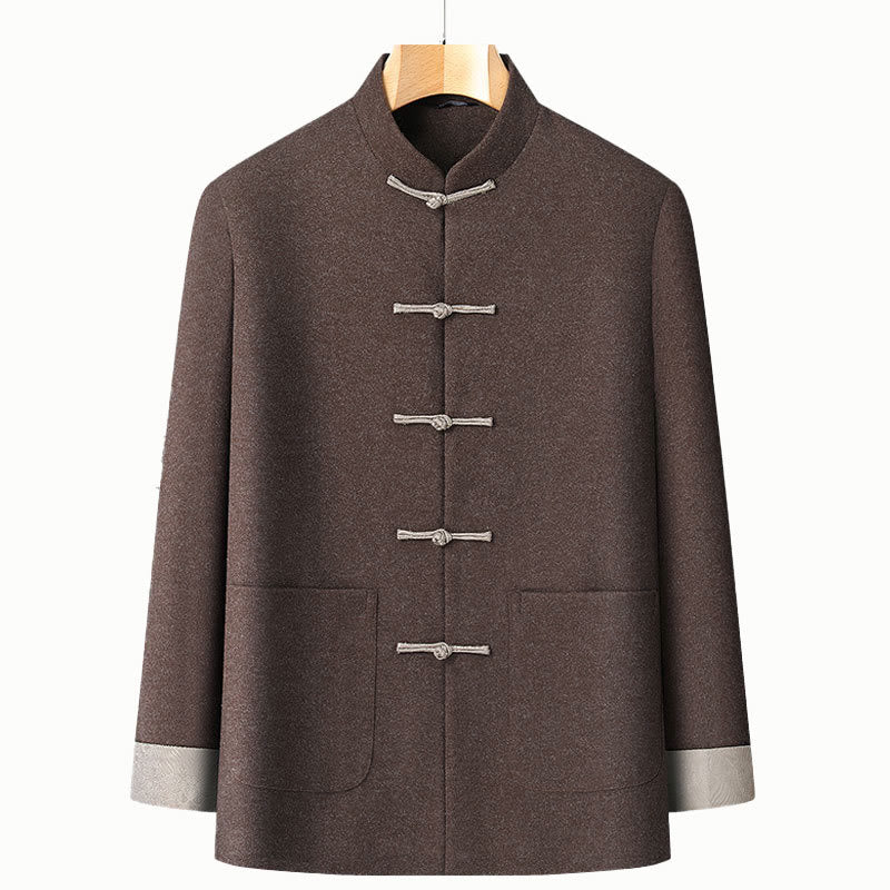 Giacca da uomo in cotone a maniche lunghe con bottoni a rana, colore puro, con tasche, modello Buddha Stones - Siena - US/UK/AU42, EU52 (3XL) - image 2