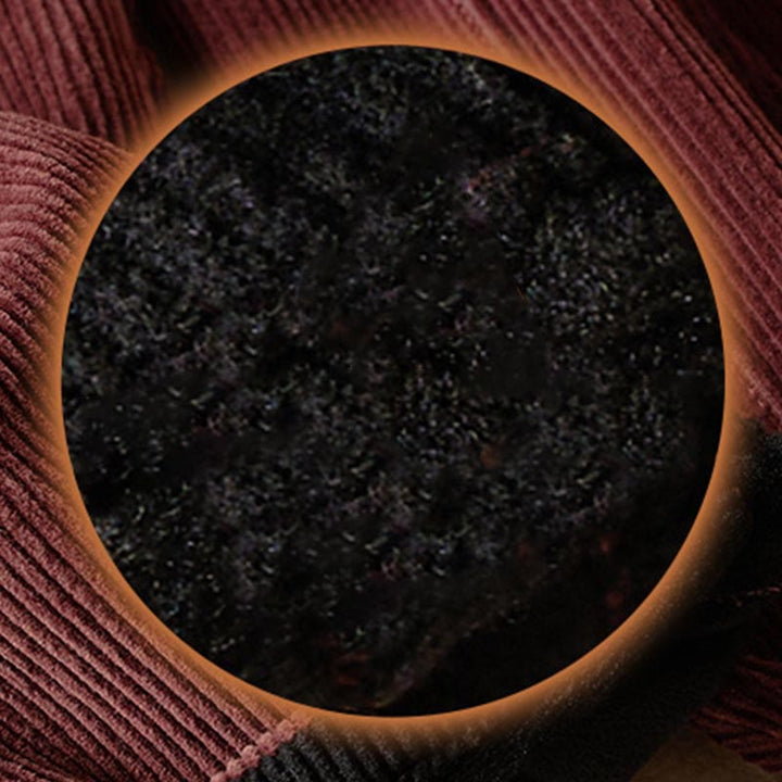 Pantaloni harem da donna in velluto a coste con contrasto di colore, foderati in pile termico e tasche, con Buddha Stones - image 13