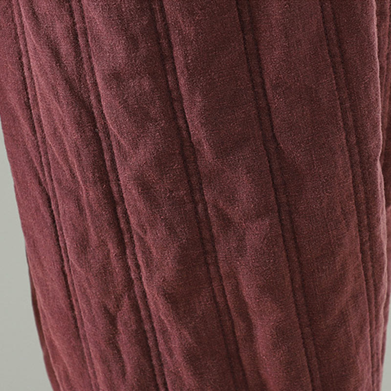 Pantaloni harem da donna in cotone con elastico in vita e tasche, modello Buddha Stones Daily Plain Coulisse Design - image 13