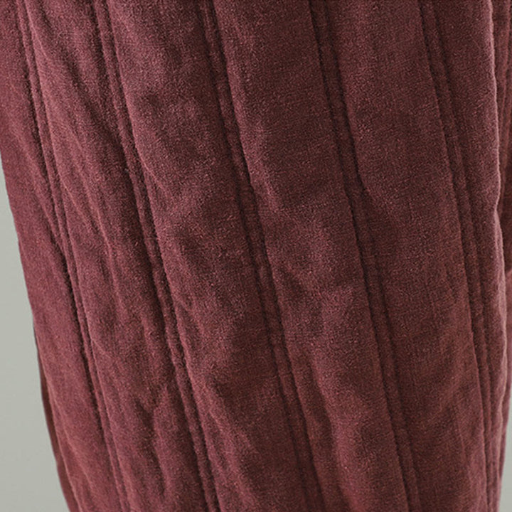 Pantaloni harem da donna in cotone con elastico in vita e tasche, modello Buddha Stones Daily Plain Coulisse Design - image 13