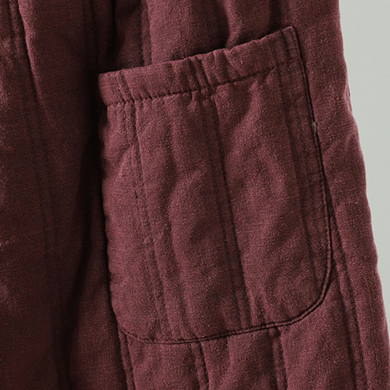 Pantaloni harem da donna in cotone con elastico in vita e tasche, modello Buddha Stones Daily Plain Coulisse Design - image 12