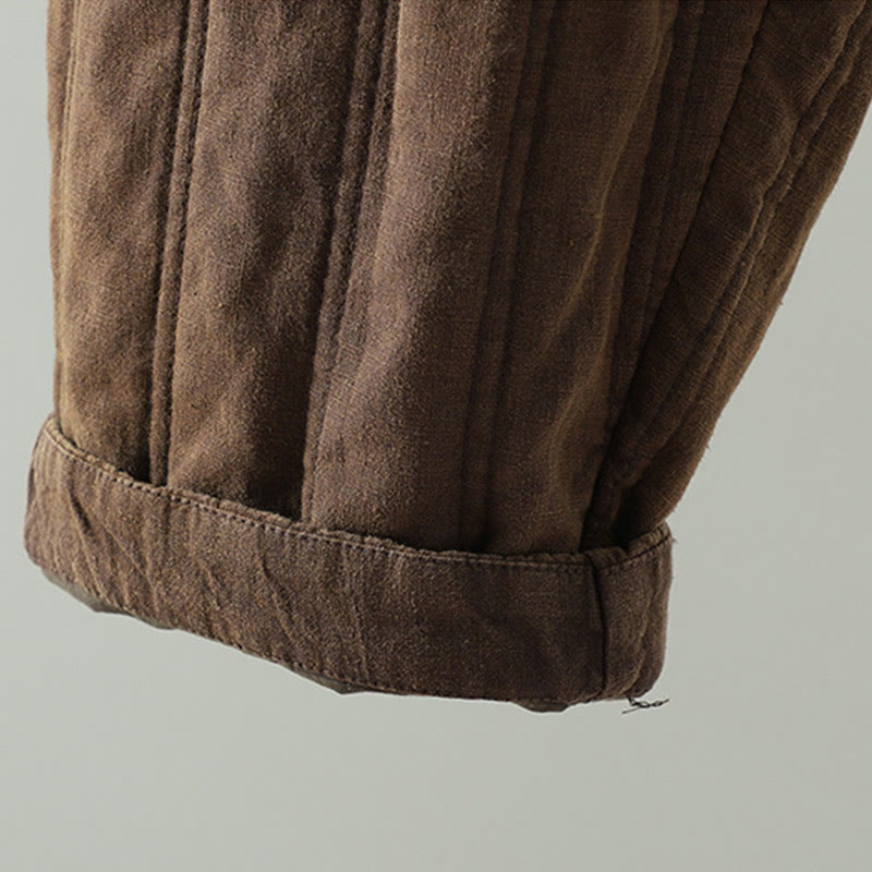 Pantaloni harem da donna in cotone con elastico in vita e tasche, modello Buddha Stones Daily Plain Coulisse Design - image 4