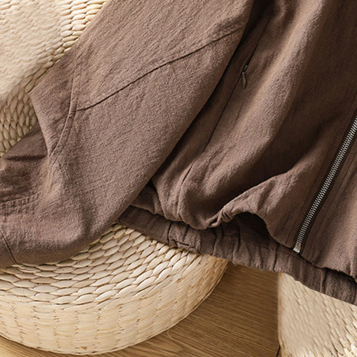 Giacca da donna in cotone con cerniera, a doppio strato, a maniche lunghe e tasche , Buddha Stones - image 26