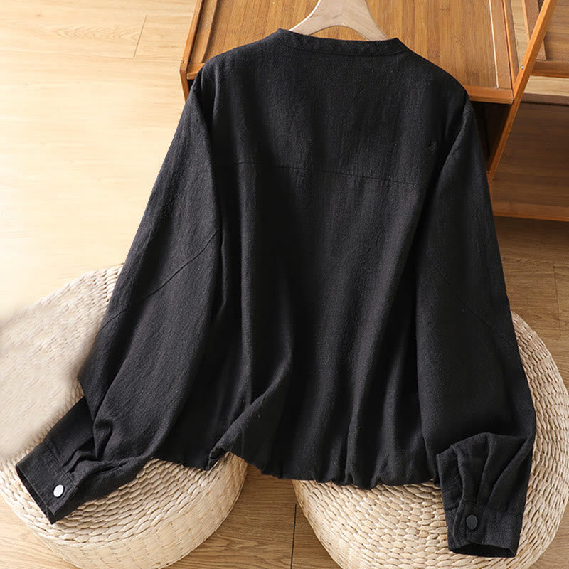 Giacca da donna in cotone con cerniera, a doppio strato, a maniche lunghe e tasche , Buddha Stones - image 2