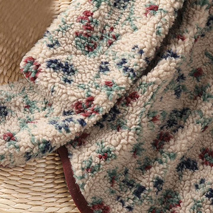 Giacca termica a maniche lunghe con tasche e motivo floreale in cotone da donna Buddha Stones - image 9