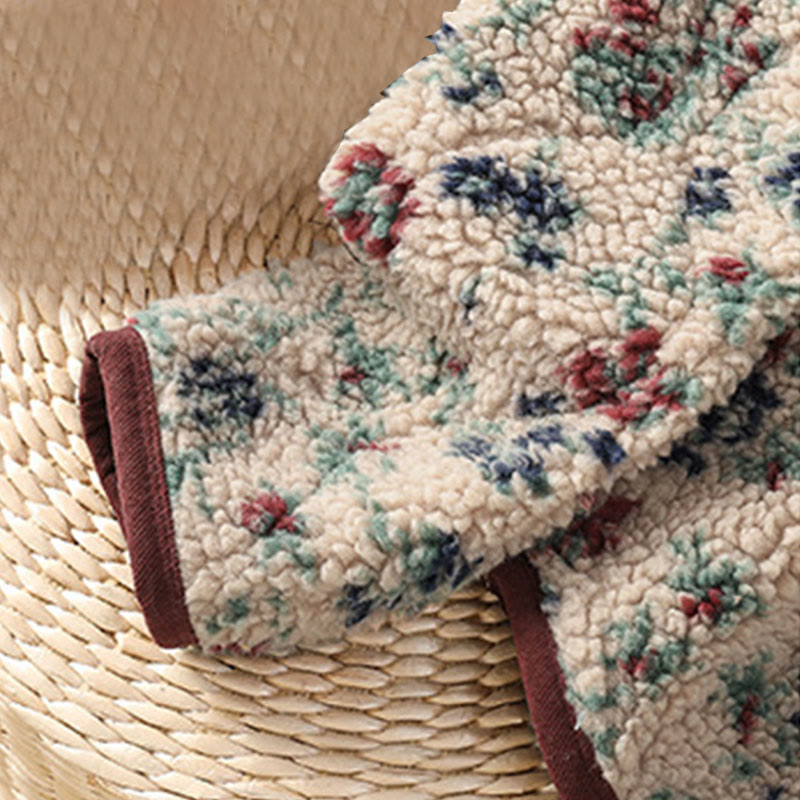 Giacca termica a maniche lunghe con tasche e motivo floreale in cotone da donna Buddha Stones - image 7