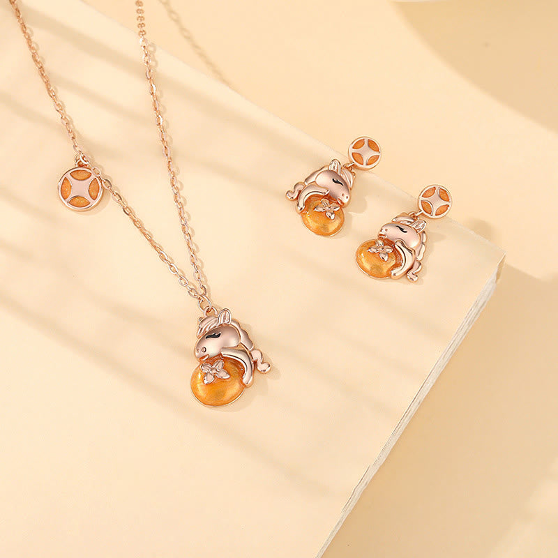 Collana con ciondolo e benedizione in argento sterling 925 con Buddha Stones e monete dell'anno del cavallo - image 9