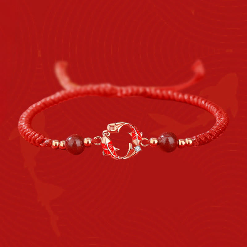 Orecchini di protezione con simbolo del pesce koi, placcati in argento sterling 925 e oro 18k, con Buddha Stones - image 8