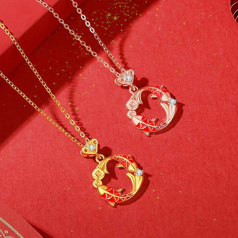 Orecchini di protezione con simbolo del pesce koi, placcati in argento sterling 925 e oro 18k, con Buddha Stones - image 17