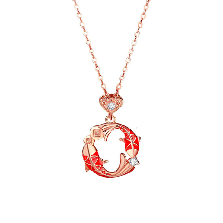 Orecchini di protezione con simbolo del pesce koi, placcati in argento sterling 925 e oro 18k, con Buddha Stones - image 15