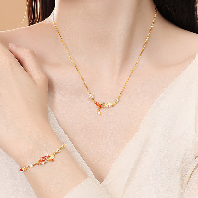 Braccialetto di benedizione con cordino rosso in argento sterling 925 con motivo a pesce koi Buddha Stones - image 11