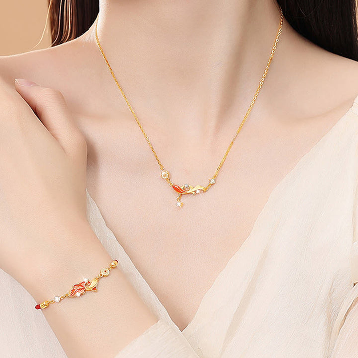 Braccialetto di benedizione con cordino rosso in argento sterling 925 con motivo a pesce koi Buddha Stones - image 11