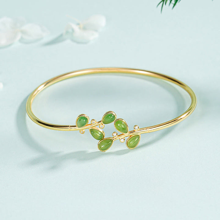 Collana di protezione in diaspro verde con design a nappa in argento sterling 925 Buddha Stones, Pandant - image 9